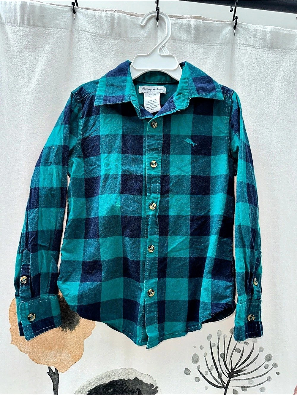 Tommy Bahama Plaid Button Down Like New
